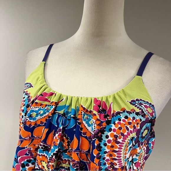 Maurice’s Vibrant Blue Paisley print Maxi Dress with straps - Picture 2 of 13